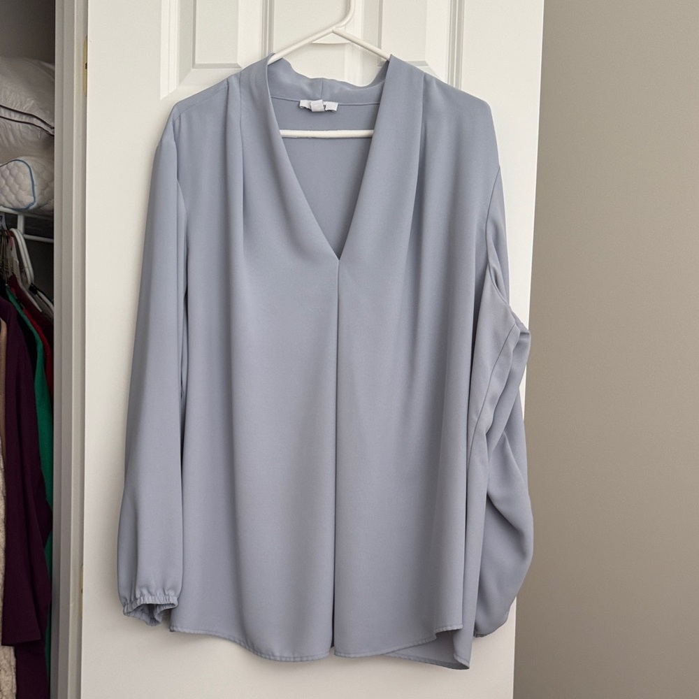 Bar III Soft Blue Women's Blouse